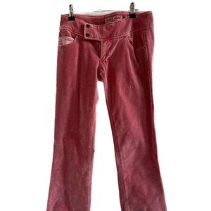 Guess Y2K low rise pink velours jeans